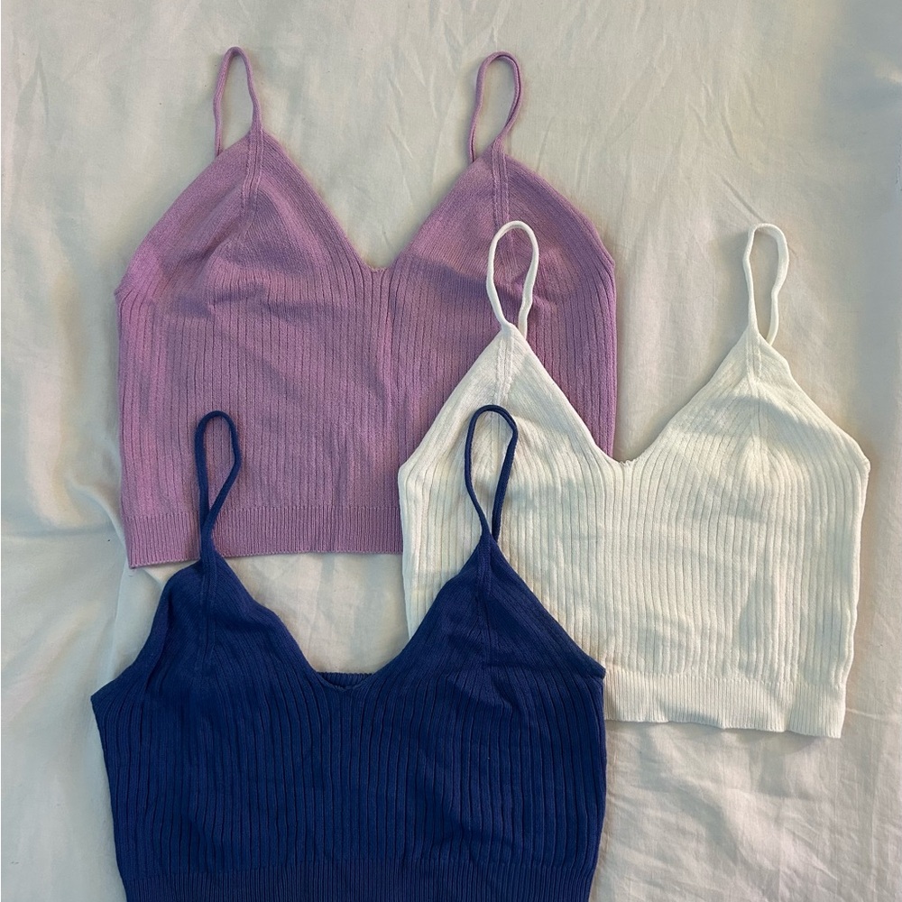 SHEIN Ribbed Tank Tops